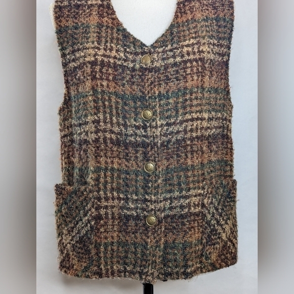 Wool Vest Plaid - Picture 3 of 11